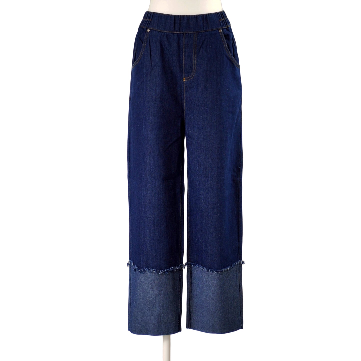 COMFORTABLE ROLLUP DENIMーBLACK