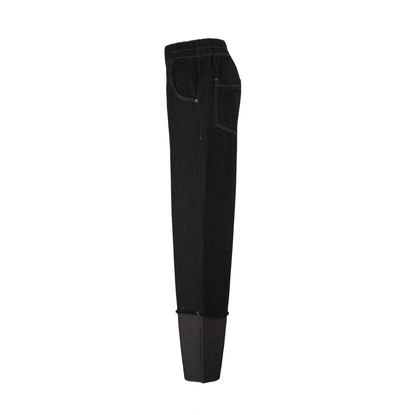 COMFORTABLE ROLLUP DENIMーBLACK
