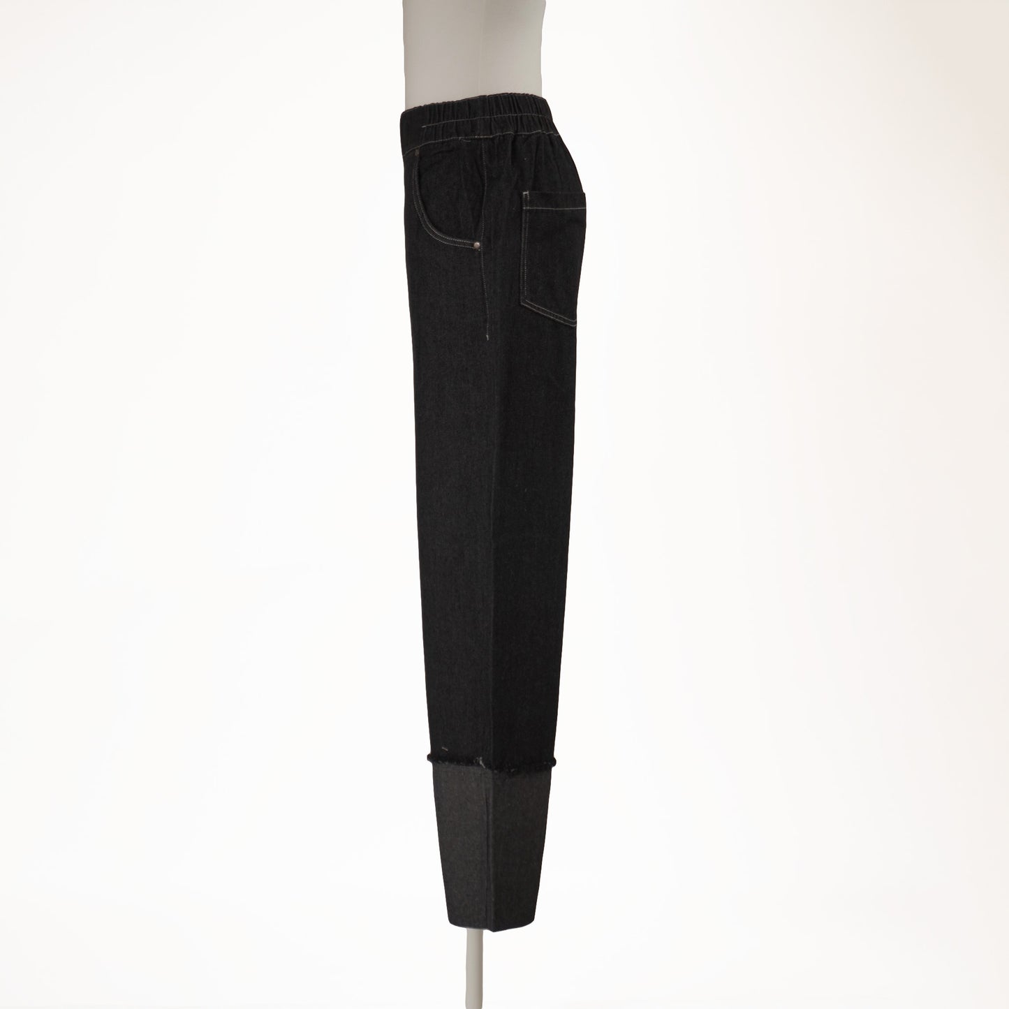 COMFORTABLE ROLLUP DENIMーBLACK